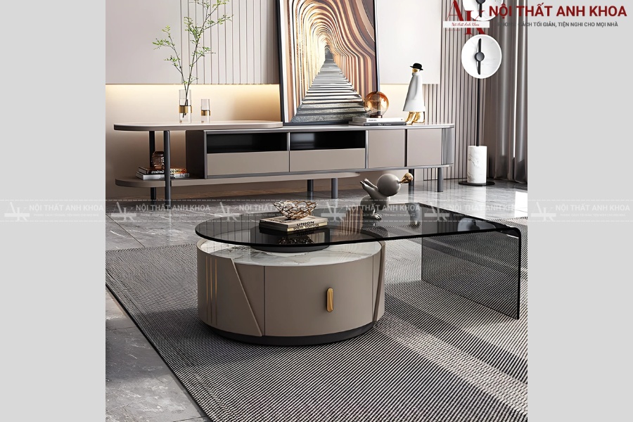 Mẫu bàn sofa mặt kính hiện đại - Sang trọng cho phòng khách Mẫu bàn sofa mặt kính hiện đại - Sang trọng cho phòng khách