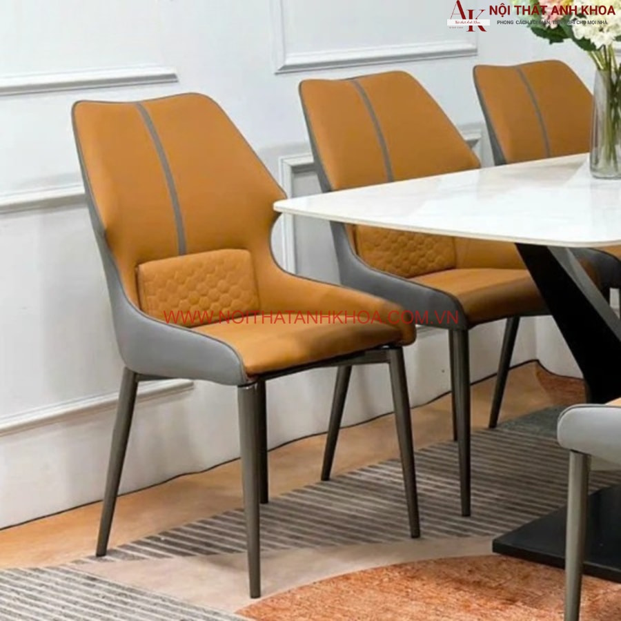 Ghế bọc da PU của bàn ăn 6 ghế hiện đại Ghế bọc da PU của bàn ăn 6 ghế hiện đại