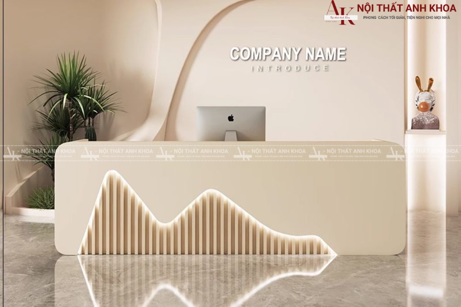 Mẫu quầy lễ tân spa đẹp có ánh sáng LED Mẫu quầy lễ tân spa đẹp có ánh sáng LED