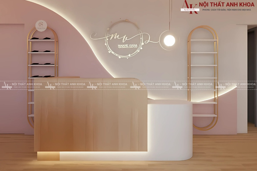 Mẫu quầy lễ tân spa đẹp Mẫu quầy lễ tân spa đẹp