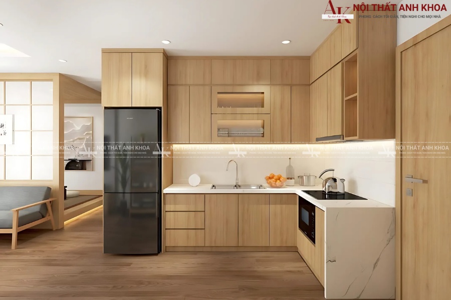 Mẫu tủ bếp An Cường cho không gian bếp rộng rãi Mẫu tủ bếp An Cường cho không gian bếp rộng rãi
