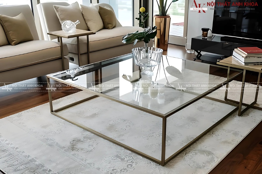 Mẫu bàn sofa kính đẹp hiện đại - Làm bừng sáng phòng khách Mẫu bàn sofa kính đẹp hiện đại - Làm bừng sáng phòng khách
