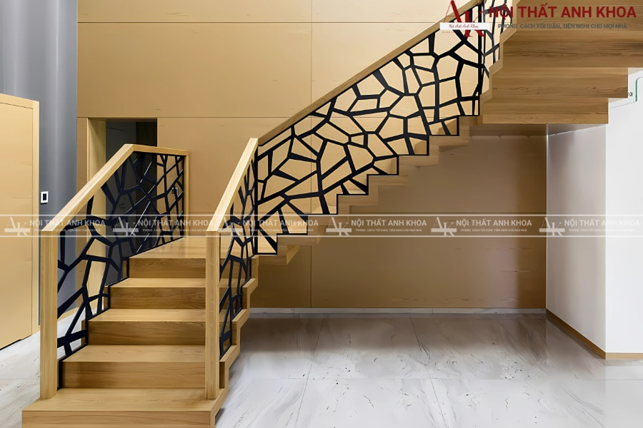 Vách ngăn cầu thang tạo điểm nhấn nội thất Vách ngăn cầu thang tạo điểm nhấn nội thất