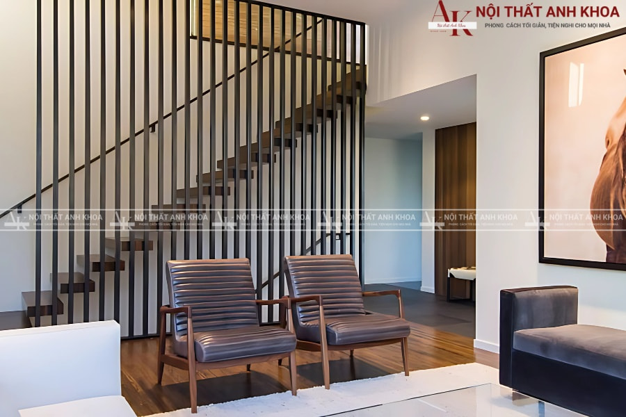 Vách ngăn cầu thang trang trí nội thất 2025 Vách ngăn cầu thang trang trí nội thất 2025