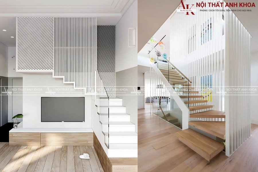 Vách ngăn cầu thang độc đáo, sáng tạo Vách ngăn cầu thang độc đáo, sáng tạo