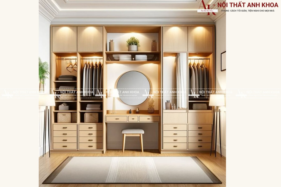 Tủ áo treo tường kết hợp bàn trang điểm  Tủ áo treo tường kết hợp bàn trang điểm