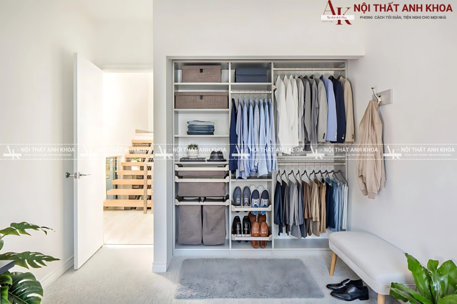Thiết kế tủ áo treo tường, tối giản, sang trọng  Thiết kế tủ áo treo tường, tối giản, sang trọng