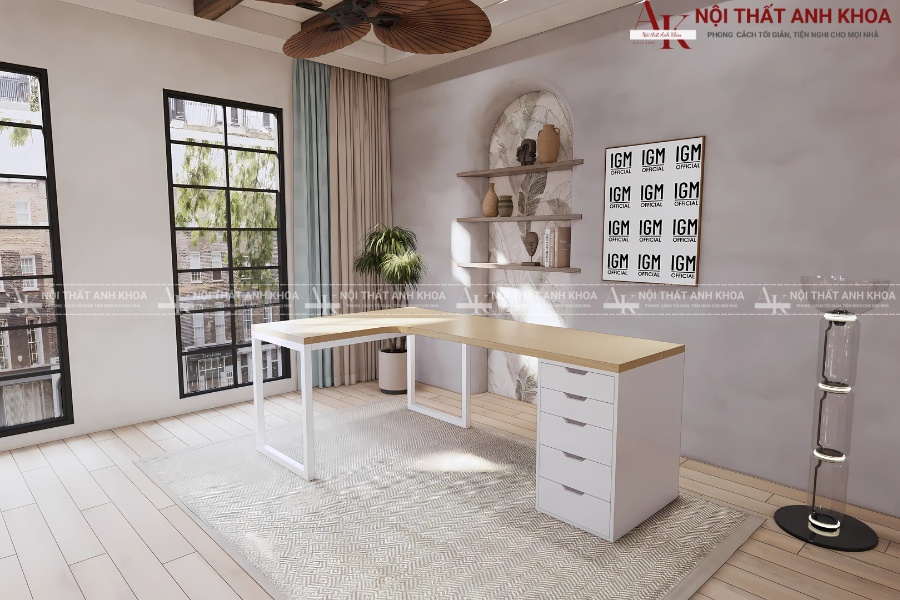 Mẫu bàn làm việc IKEA đa năng - Tiết kiệm diện tích Mẫu bàn làm việc IKEA đa năng - Tiết kiệm diện tích