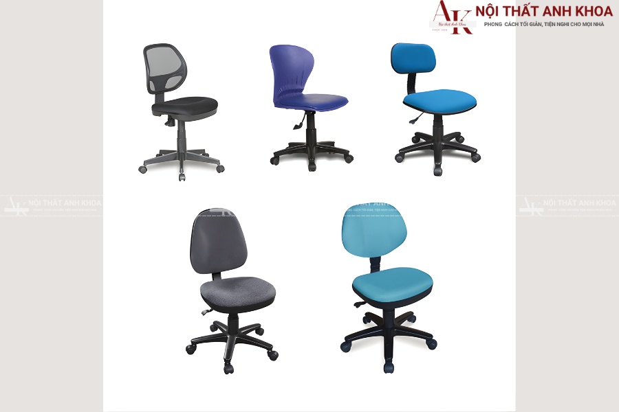 Ghế văn phòng không tay cho không gian làm việc tối giản Ghế văn phòng không tay cho không gian làm việc tối giản
