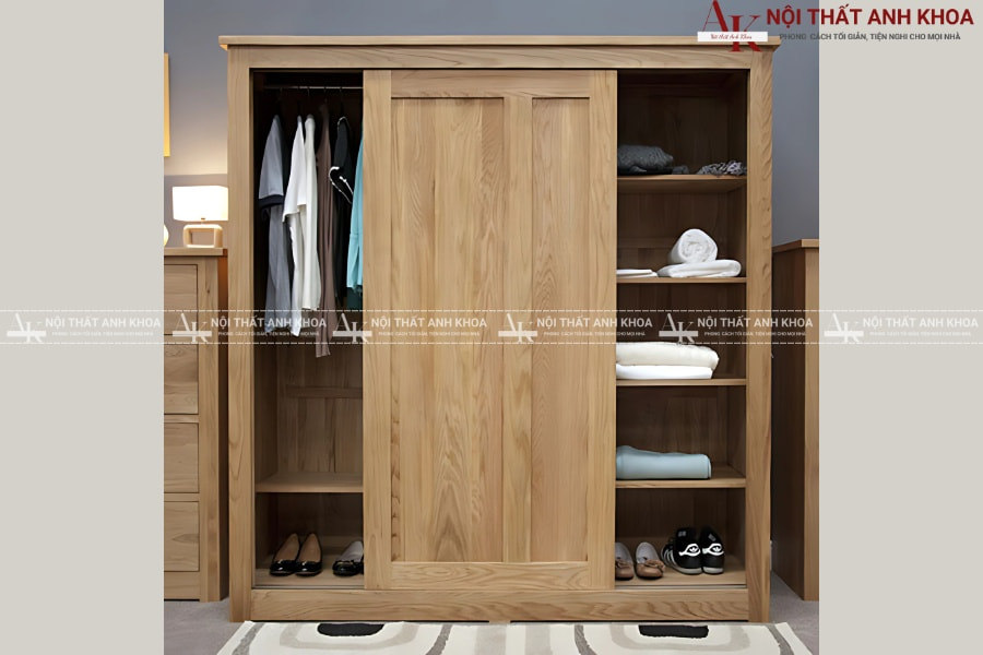 Tủ quần áo cửa kéo ngang 2 cánh đẹp Tủ quần áo cửa kéo ngang 2 cánh đẹp