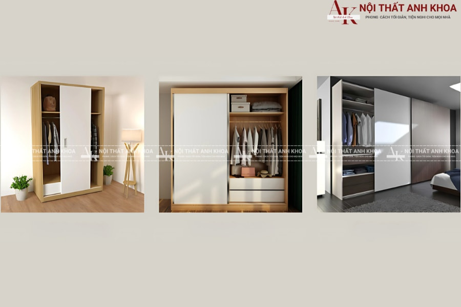 Mẫu tủ quần áo cửa kéo ngang đẹp hiện đại Mẫu tủ quần áo cửa kéo ngang đẹp hiện đại