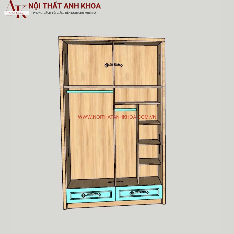 Tủ quần áo âm tường kịch trần gỗ MDF giá tốt Tủ quần áo âm tường kịch trần gỗ MDF giá tốt