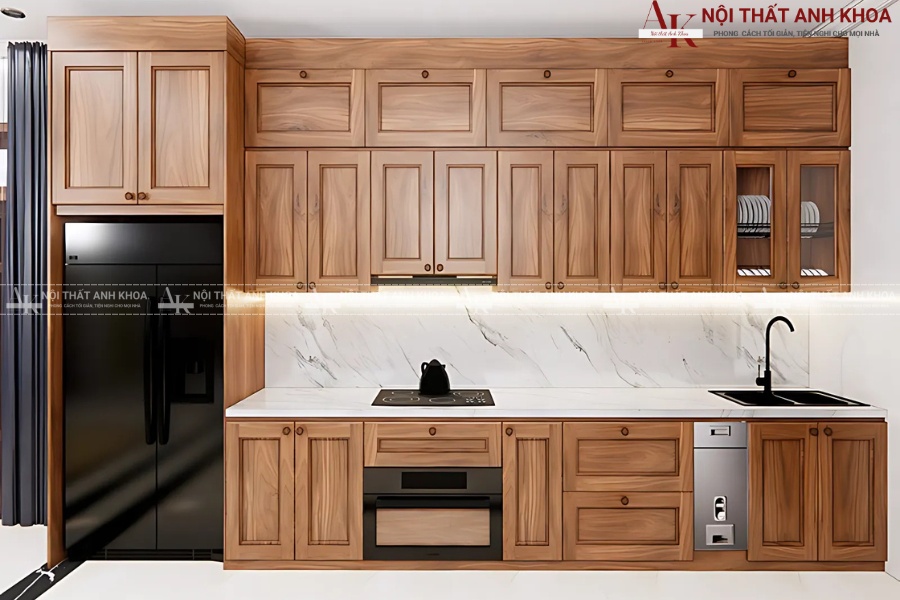 Xu hướng tủ bếp gỗ tự nhiên hiện đại cho gia đình Việt Xu hướng tủ bếp gỗ tự nhiên hiện đại cho gia đình Việt