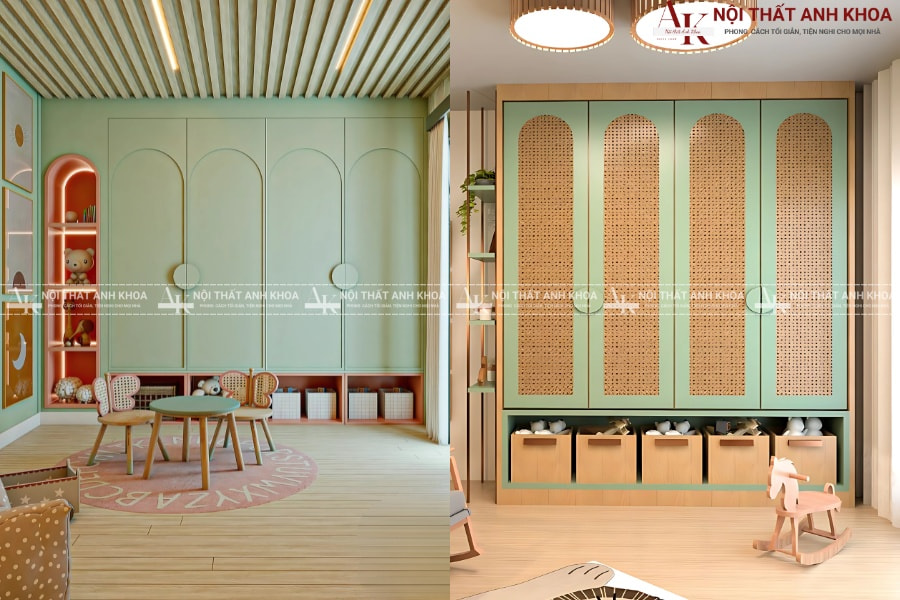 Mẫu tủ áo 4 cánh siêu tiện lợi cho gia đình 4 người Mẫu tủ áo 4 cánh siêu tiện lợi cho gia đình 4 người