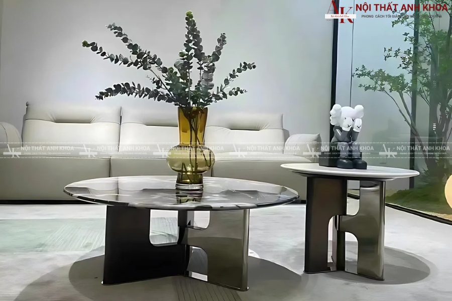 Bàn sofa mặt đá cẩm thạch nhập khẩu Ý Bàn sofa mặt đá cẩm thạch nhập khẩu Ý