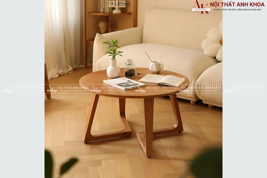 Mẫu bàn sofa tròn gỗ tự nhiên giá tốt tại TP.HCM Mẫu bàn sofa tròn gỗ tự nhiên giá tốt tại TP.HCM