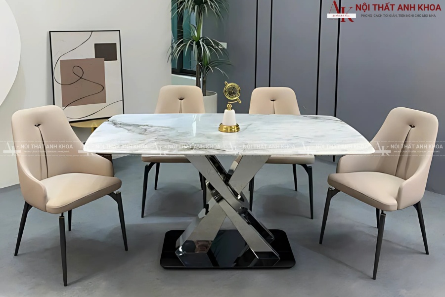 Bàn ăn mặt đá tự nhiên - Bền đẹp theo thời gian Bàn ăn mặt đá tự nhiên - Bền đẹp theo thời gian