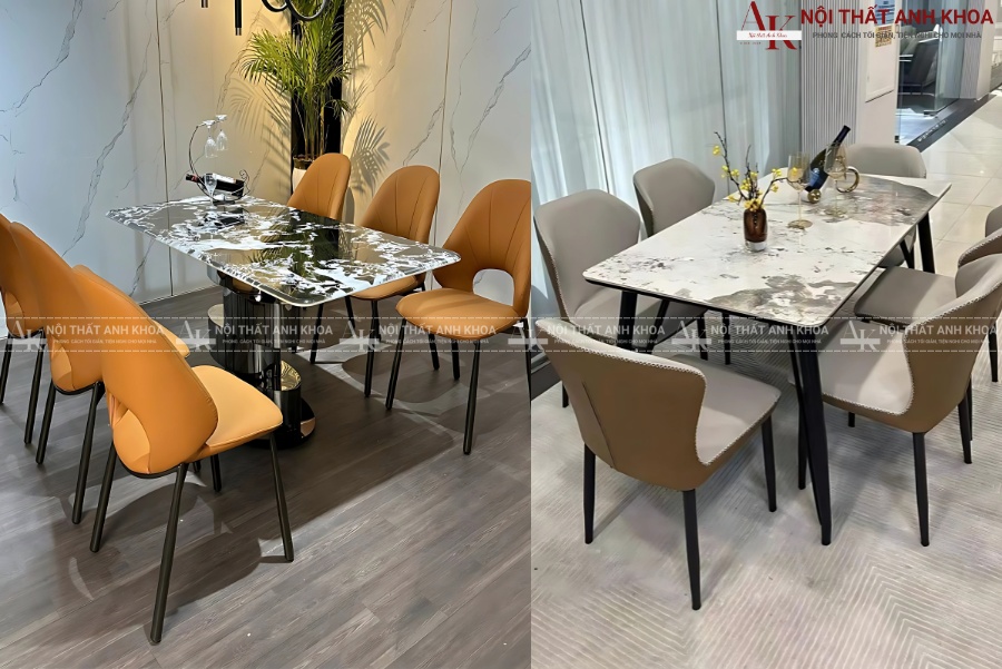 Bàn ăn mặt đá sang trọng cho không gian hiện đại  Bàn ăn mặt đá sang trọng cho không gian hiện đại