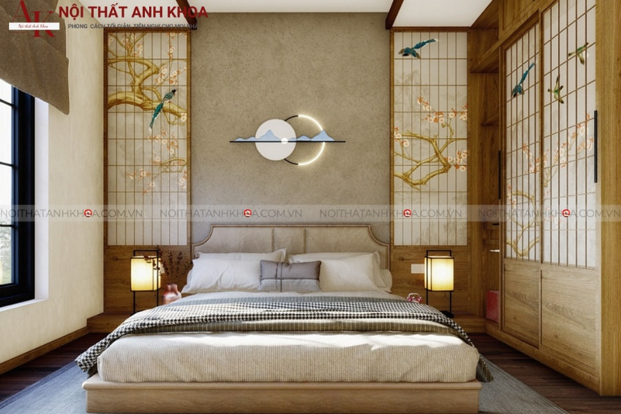 Giường ngủ Nhật đẹp, ấm cúng hài hòa Giường ngủ Nhật đẹp, ấm cúng hài hòa