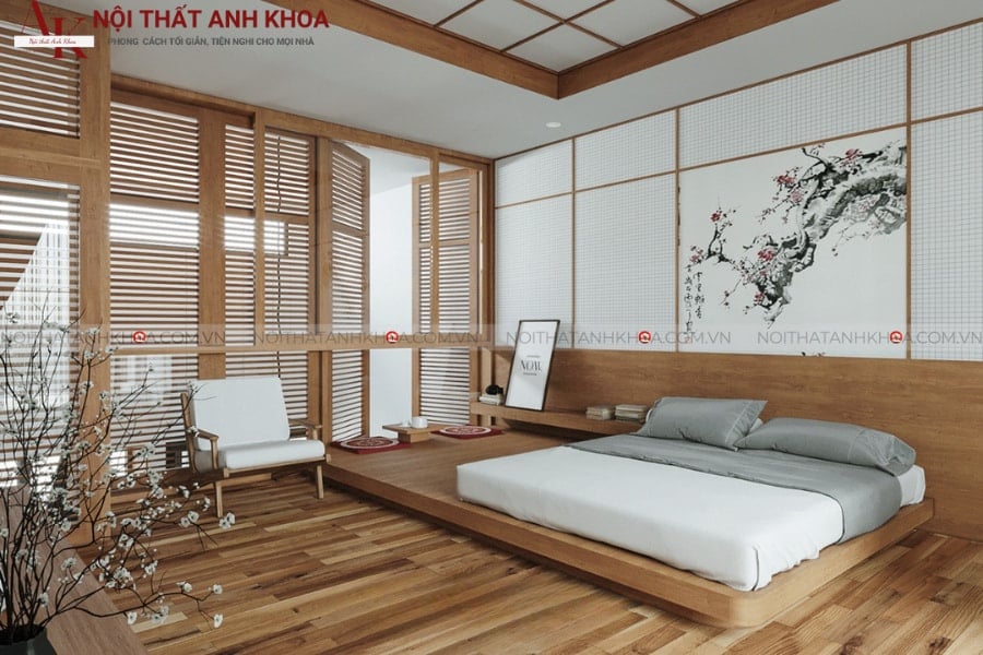 Giường ngủ Nhật tối giản, tinh tế tại Anh Khoa Giường ngủ Nhật tối giản, tinh tế tại Anh Khoa