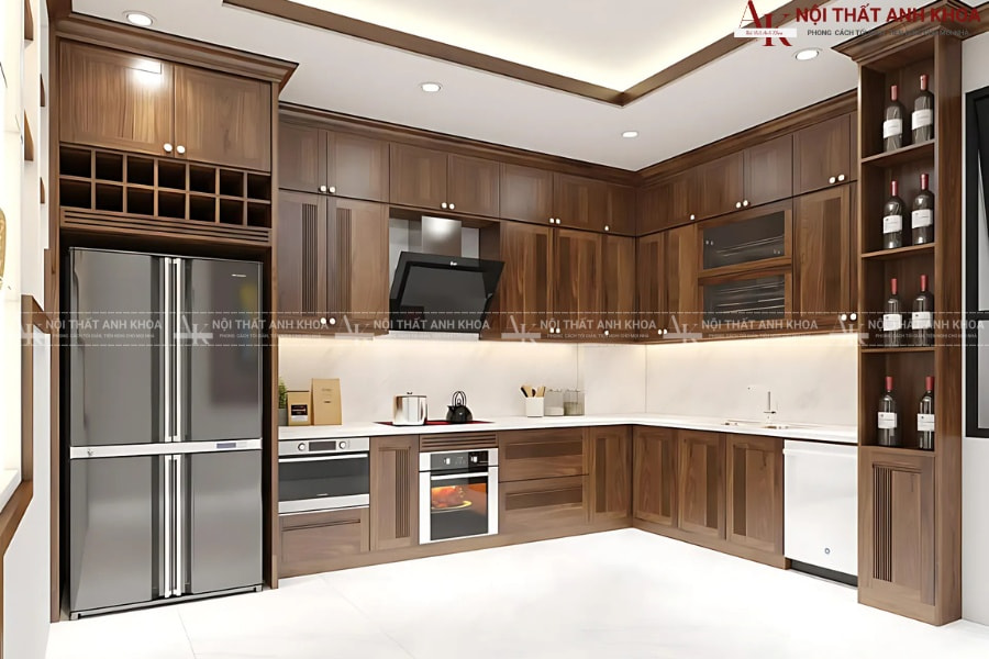 Tủ bếp gỗ tự nhiên - Đẹp hiện đại, chuẩn xu hướng Tủ bếp gỗ tự nhiên - Đẹp hiện đại, chuẩn xu hướng