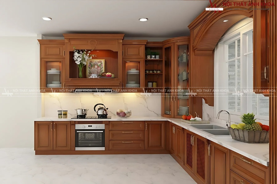 Tủ bếp gỗ căm xe - Vẻ đẹp từ thiên nhiên Tủ bếp gỗ căm xe - Vẻ đẹp từ thiên nhiên