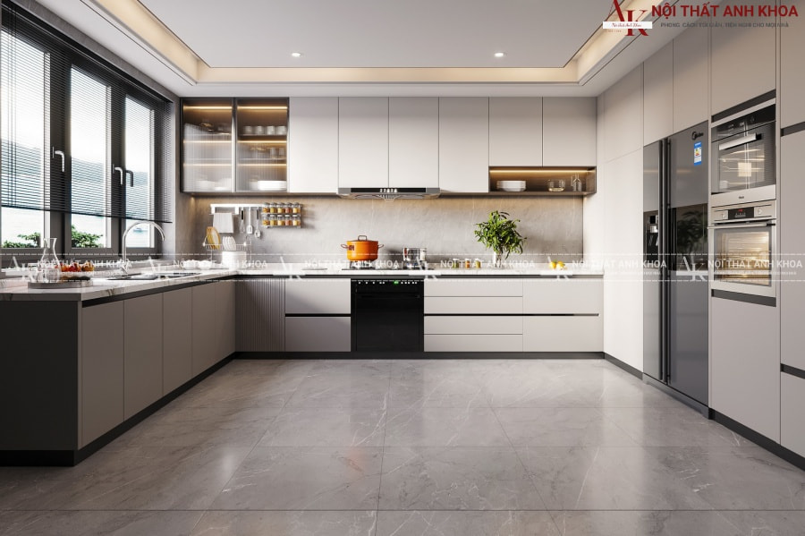 Tủ bếp gỗ MDF - Phù hợp nhà phố và biệt thự Tủ bếp gỗ MDF - Phù hợp nhà phố và biệt thự