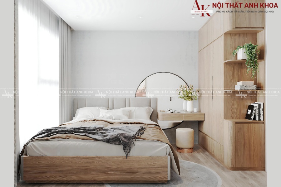Bố trí nội thất phòng ngủ 15m2 gọn gàng, sang trọng Bố trí nội thất phòng ngủ 15m2 gọn gàng, sang trọng