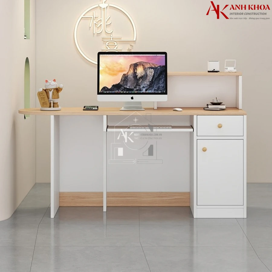 Quầy lễ tân nhỏ đơn giản gỗ công nghiệp Quầy lễ tân nhỏ đơn giản gỗ công nghiệp