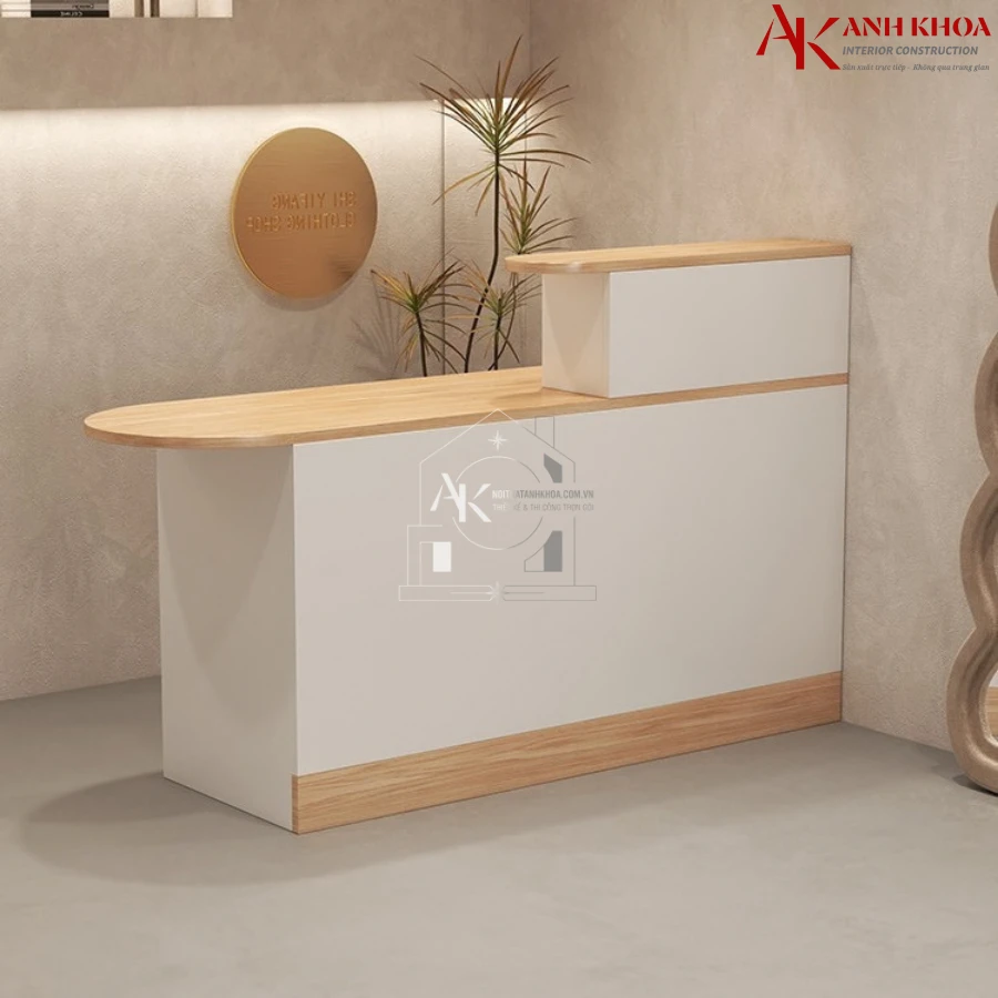 Quầy lễ tân nhỏ đơn giản gỗ công nghiệp Quầy lễ tân nhỏ đơn giản gỗ công nghiệp
