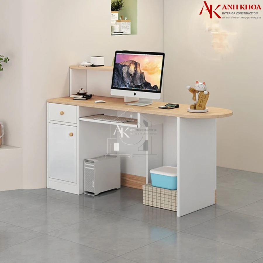 Quầy lễ tân nhỏ đơn giản gỗ công nghiệp Quầy lễ tân nhỏ đơn giản gỗ công nghiệp