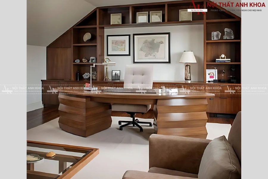 Bàn làm việc giám đốc gỗ tự nhiên - Hiện đại, sang trọng Bàn làm việc giám đốc gỗ tự nhiên - Hiện đại, sang trọng