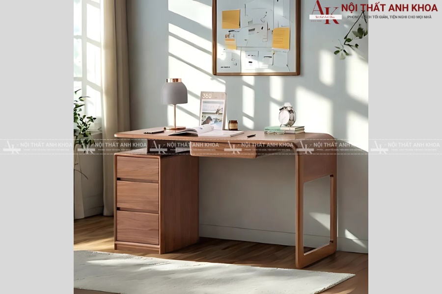 Bàn làm viêc gỗ tự nhiên đơn giản mà tinh tế đẹp Bàn làm viêc gỗ tự nhiên đơn giản mà tinh tế đẹp
