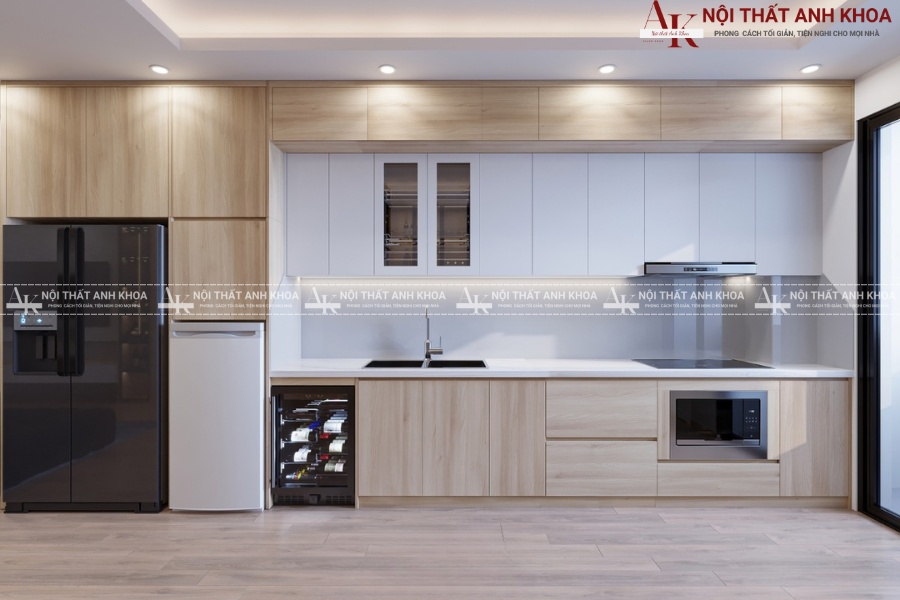 Tủ bếp MDF phủ Melamine - Giá tốt, mẫu đa dạng Tủ bếp MDF phủ Melamine - Giá tốt, mẫu đa dạng