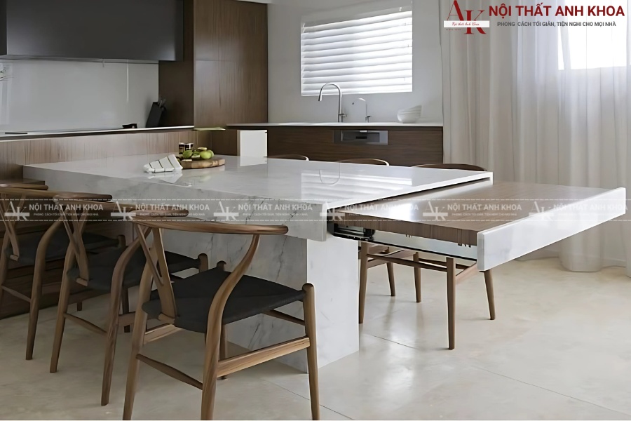 Bàn ăn kéo dài là lựa chọn số 1 cho căn hộ chung cư Bàn ăn kéo dài là lựa chọn số 1 cho căn hộ chung cư