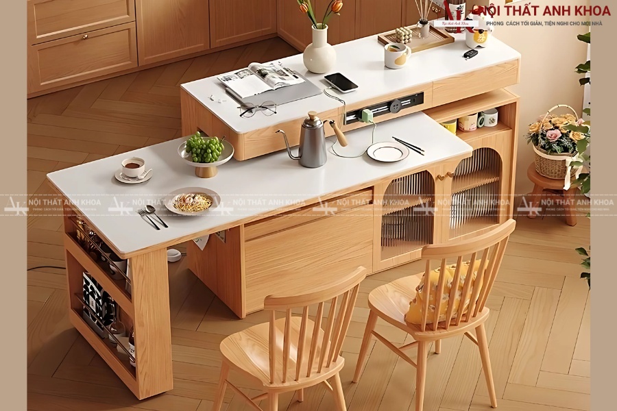 Bàn ăn kéo dài lựa chọn phù hợp cho chung cư, căn hộ nhỏ Bàn ăn kéo dài lựa chọn phù hợp cho chung cư, căn hộ nhỏ