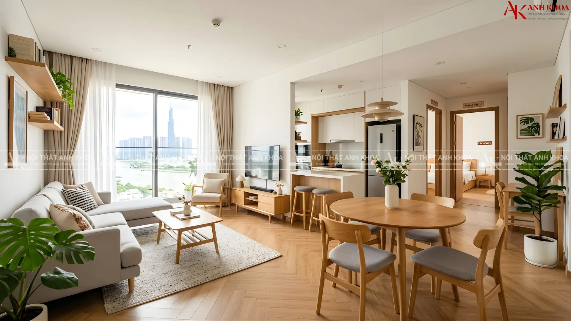 Thiết kế tiện nghi và hiện đại cho chung cư 3 phòng ngủ Thiết kế tiện nghi và hiện đại cho chung cư 3 phòng ngủ