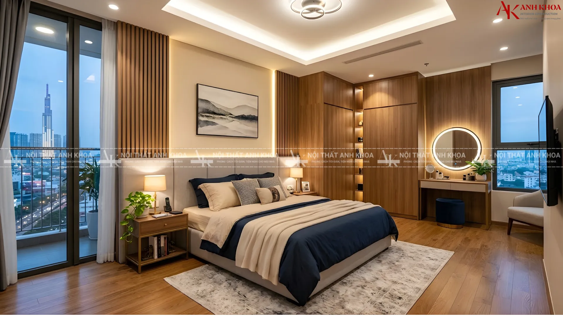 Phòng ngủ master thiết kế hiện đại, tiện nghi Phòng ngủ master thiết kế hiện đại, tiện nghi