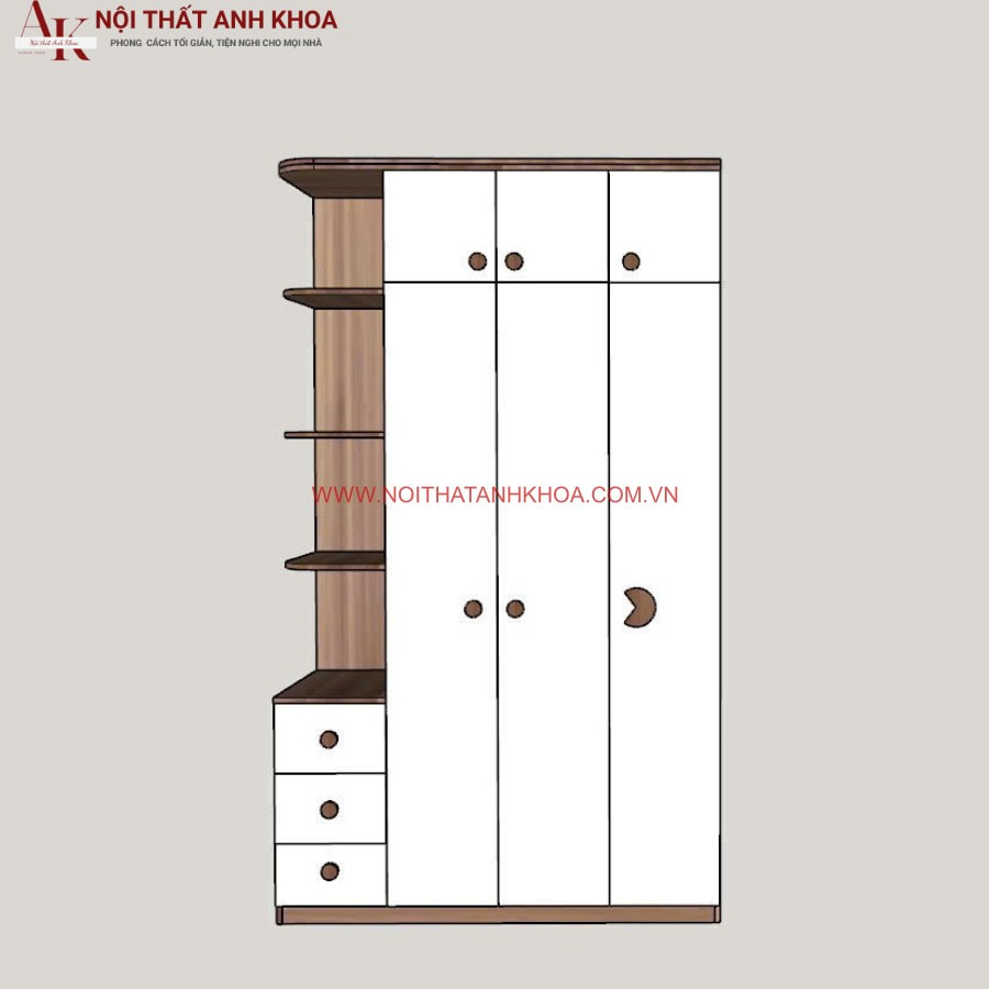 Tủ quần áo đẹp gỗ MDF cứng cáp, bền bỉ Tủ quần áo đẹp gỗ MDF cứng cáp, bền bỉ