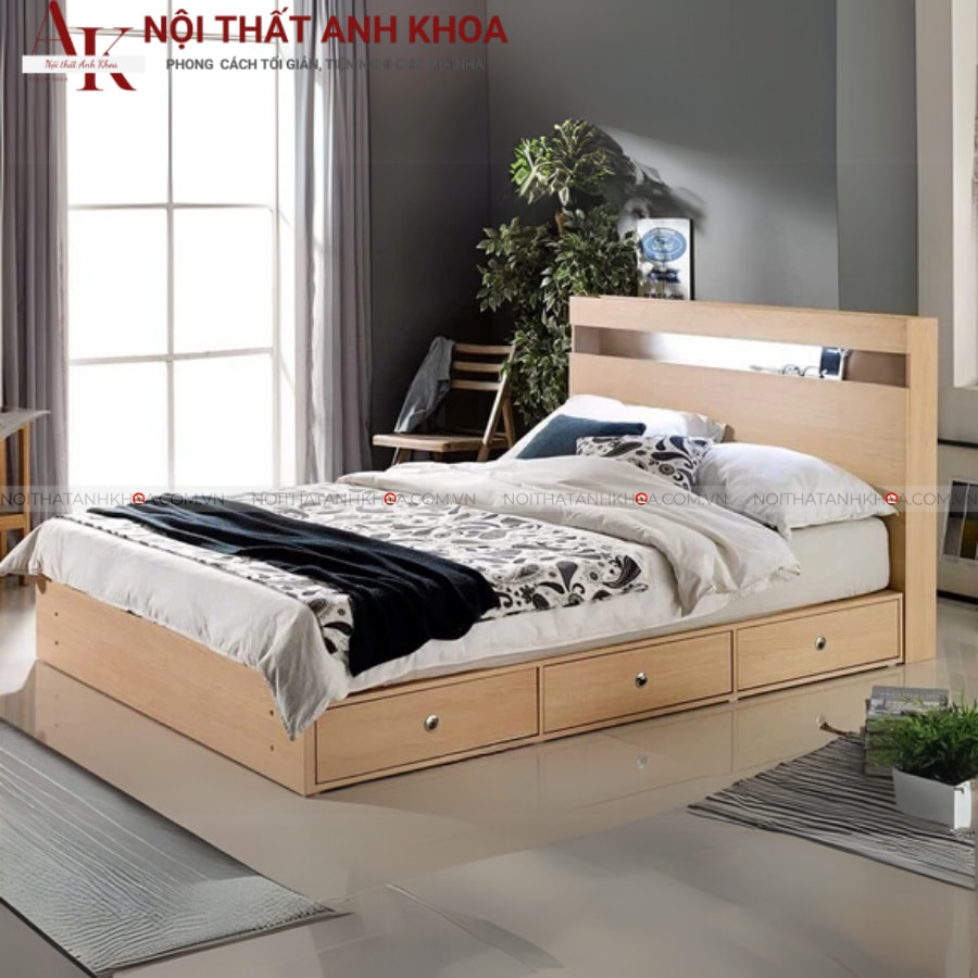 Giường ngủ trệt phong cách Hàn Quốc đẹp tại Anh Khoa Giường ngủ trệt phong cách Hàn Quốc đẹp tại Anh Khoa