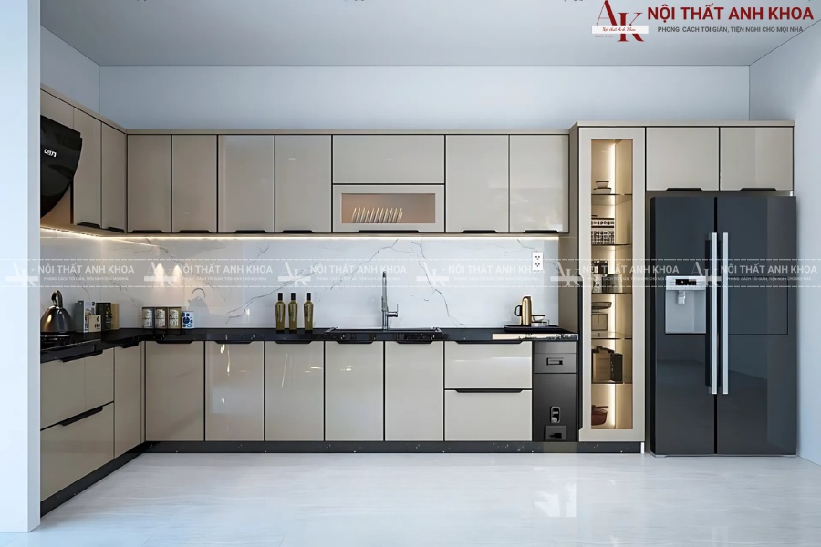 Tủ bếp nhôm giả gỗ - Sự kết hợp giữa thẩm mỹ và độ bền Tủ bếp nhôm giả gỗ - Sự kết hợp giữa thẩm mỹ và độ bền