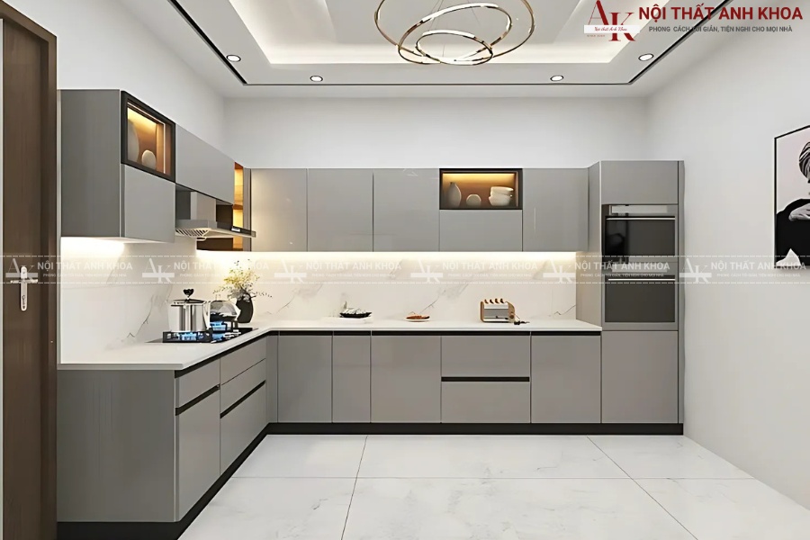 Tủ bếp nhôm giả gỗ cho nhà bếp ẩm - Giải pháp chống ẩm tốt nhất Tủ bếp nhôm giả gỗ cho nhà bếp ẩm - Giải pháp chống ẩm tốt nhất