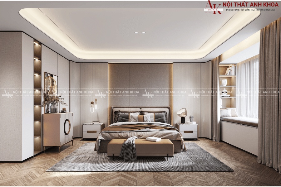 Thiết kế nội thất phòng ngủ sang trọng, tinh tế Thiết kế nội thất phòng ngủ sang trọng, tinh tế