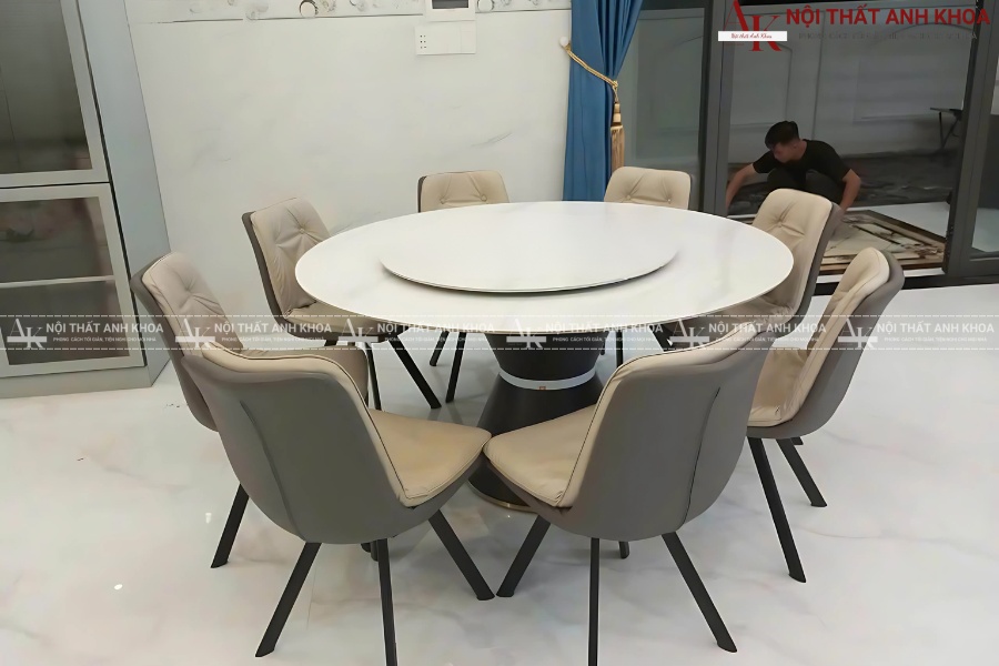 Bàn ăn tròn 8 ghế kiểu hiện đại - Dẫn đầu xu hướng Bàn ăn tròn 8 ghế kiểu hiện đại - Dẫn đầu xu hướng