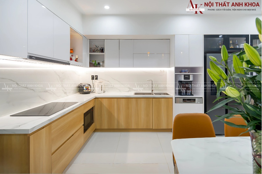 Tủ bếp nhựa Laminate - Vẻ đẹp tinh tế, dễ vệ sinh Tủ bếp nhựa Laminate - Vẻ đẹp tinh tế, dễ vệ sinh