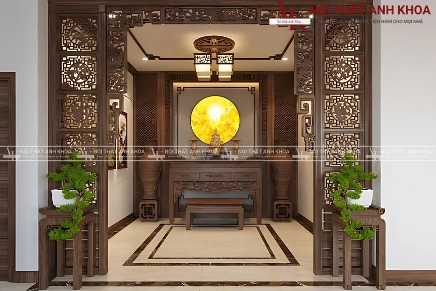 Vách ngăn phòng thờ - Điểm nhấn trang nghiêm Vách ngăn phòng thờ - Điểm nhấn trang nghiêm
