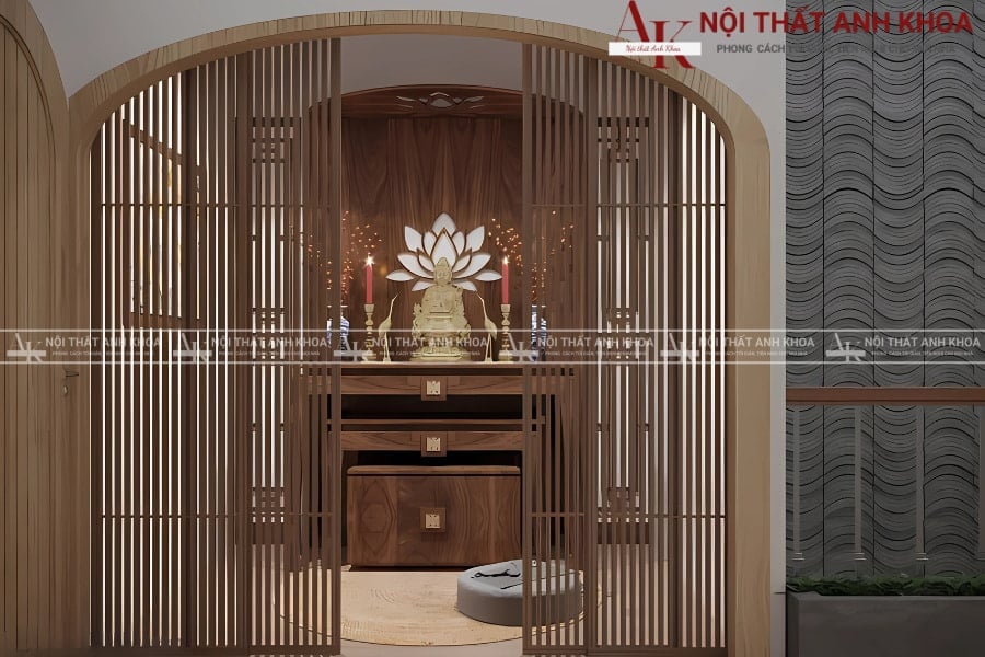 Mẫu vách ngăn phòng thờ đẹp cho gia đình việt Mẫu vách ngăn phòng thờ đẹp cho gia đình việt