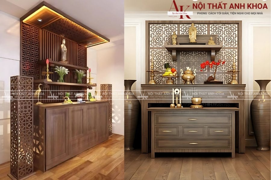 Vách ngăn phòng thờ - Tạo không gian linh thiêng Vách ngăn phòng thờ - Tạo không gian linh thiêng