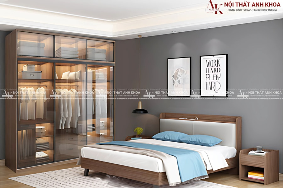 Mẫu tủ áo 3 cánh thiết kế thông minh - Hiện đại Mẫu tủ áo 3 cánh thiết kế thông minh - Hiện đại