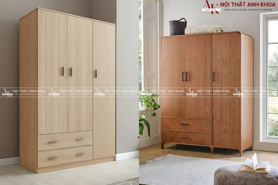 Tủ quần áo 3 cánh gỗ công nghiệp sang trọng Tủ quần áo 3 cánh gỗ công nghiệp sang trọng